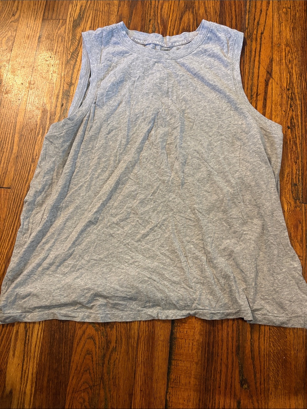 🎉Fabletics Heather Light Gray Muscle Tank
